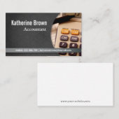 Modernes, Berufliches, Damast, Buchhalter Visitenkarte (Vorne/Hinten)