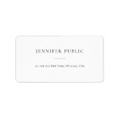 Modernes Berufliches Design Adressaufkleber (Vorne)