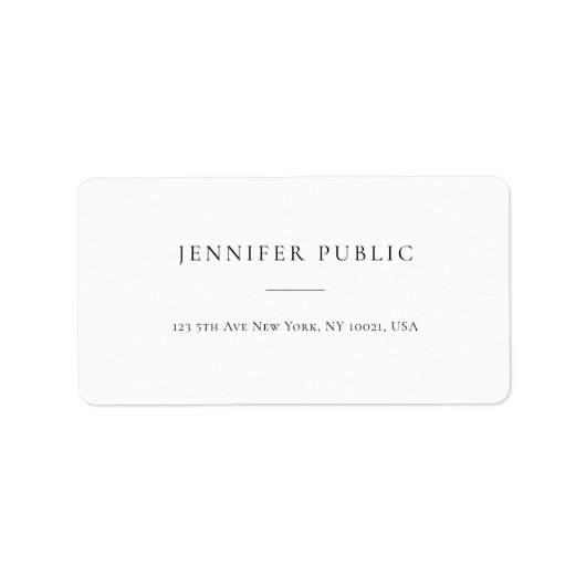 Modernes Berufliches Design Adressaufkleber (Vorne)