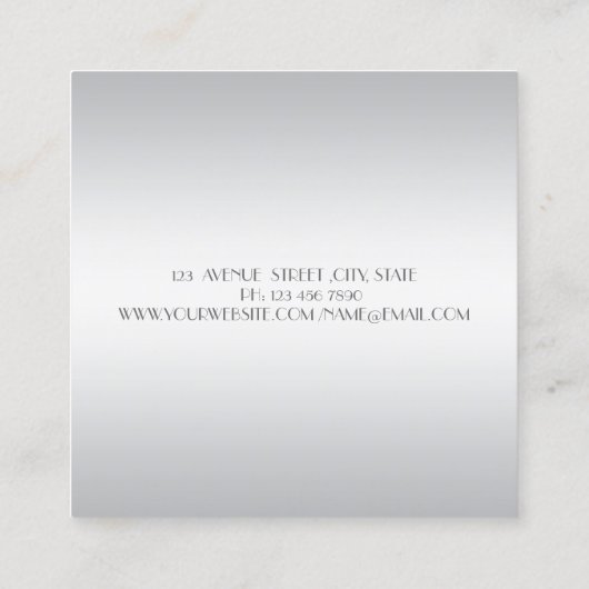 Modernes Berufliches Design, Auge, Lippen Quadratische Visitenkarte (Rückseite)