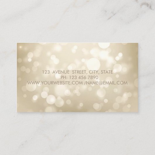 Modernes Berufliches Design, gestreift, Bokeh Visitenkarte (Rückseite)