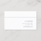 Modernes Berufliches Design Minimalistisches Templ Visitenkarte (Rückseite)