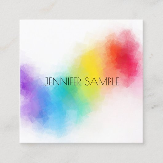 Modernes Berufliches Design Quadratische Visitenkarte (Vorderseite)