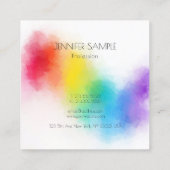 Modernes Berufliches Design Quadratische Visitenkarte (Rückseite)