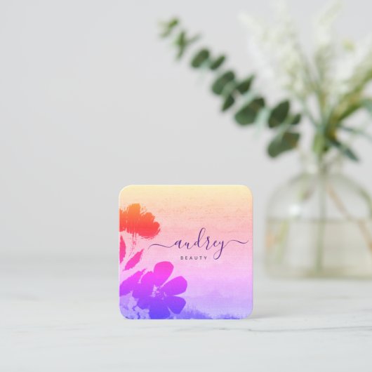 modernes, berufliches Design, stilvoller, schicker Quadratische Visitenkarte (Stehend Vorderseite)