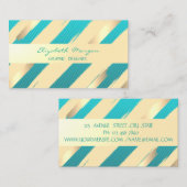 Modernes Berufliches Design, Streifen, Imitate Gol Visitenkarte (Vorne/Hinten)