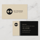 Modernes berufliches Dumbbelllogo Visitenkarte (Vorne/Hinten)