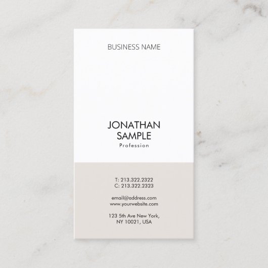 Modernes Berufliches, einfaches Design Vertikal Sc Visitenkarte (Vorderseite)