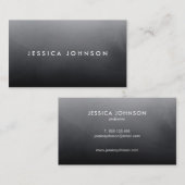 Modernes Berufliches Einfaches Dunkles Holzkohle O Visitenkarte (Vorne/Hinten)