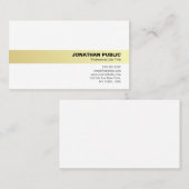 Modernes Berufliches Einfaches Elegantes Gold Visitenkarte (Vorne/Hinten)