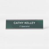 Modernes Berufliches Einfaches Office Schreibtischnamensplakette (Vorderseite )