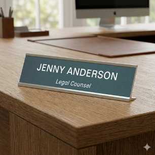 Modernes Berufliches Einfaches Office Schreibtischnamensplakette