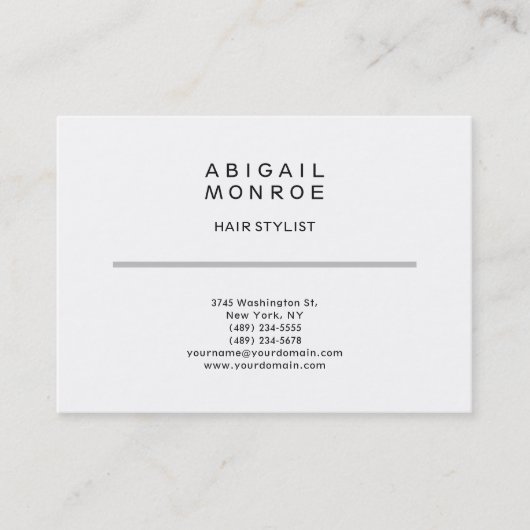 Modernes Berufliches, einfaches Schlichtes Templat Visitenkarte (Vorderseite)