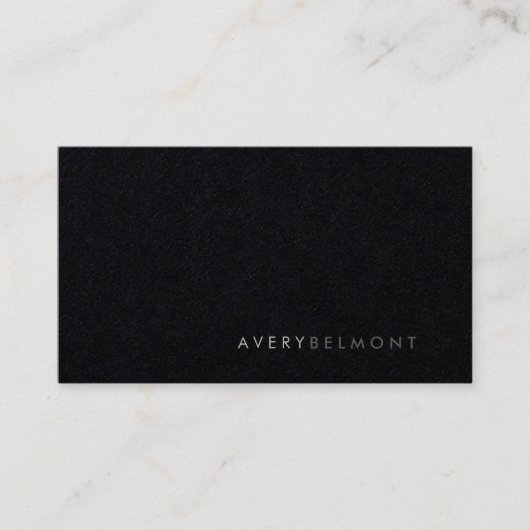 Modernes Berufliches Einfaches Schwarz Visitenkarte (Vorderseite)