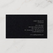 Modernes Berufliches Einfaches Schwarz Visitenkarte (Rückseite)