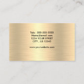 Modernes Berufliches Einfaches Skript Minimalistis Visitenkarte (Rückseite)