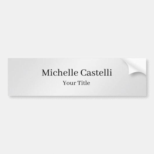 Modernes Berufliches, einzigartiges Soft Grau Autoaufkleber (Vorne)