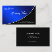 Modernes Berufliches Elegantes Bright Blue Visitenkarte (Vorne/Hinten)