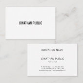 Modernes Berufliches Elegantes Design Sauber Schli Visitenkarte (Vorne/Hinten)