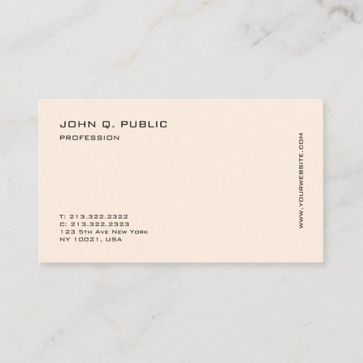 Modernes Berufliches elegantes Design Visitenkarte (Rückseite)