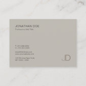 Modernes Berufliches, elegantes Farbharmonie-Monog Visitenkarte (Rückseite)