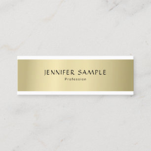 Modernes Berufliches Elegantes Gold Einfach Schlic Mini Visitenkarte
