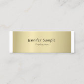 Modernes Berufliches Elegantes Gold Look Minimal Mini Visitenkarte (Vorderseite)