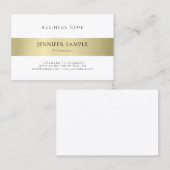 Modernes Berufliches Elegantes Gold Minimalistisch Visitenkarte (Vorne/Hinten)