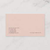 Modernes Berufliches elegantes Minimalistisches De Visitenkarte (Rückseite)