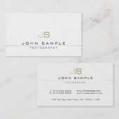 Modernes Berufliches, elegantes Monogramm Visitenkarte (Vorne/Hinten)