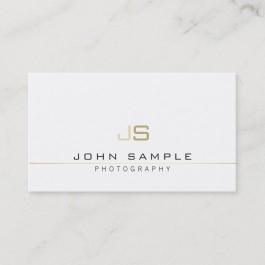 Modernes Berufliches, elegantes Monogramm Visitenkarte (Vorderseite)