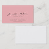 Modernes berufliches elegantes rosa weißes visitenkarte (Vorne/Hinten)