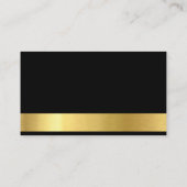 Modernes berufliches elegantes schwarzes Gold Visitenkarte (Rückseite)