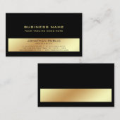 Modernes berufliches elegantes schwarzes Gold Visitenkarte (Vorne/Hinten)