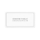 Modernes Berufliches, elegantes Template Adressaufkleber (Vorne)