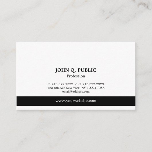 Modernes berufliches elegantes visitenkarte (Vorderseite)