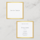 Modernes Berufliches, elegantes, weißes Template Quadratische Visitenkarte (Vorne/Hinten)