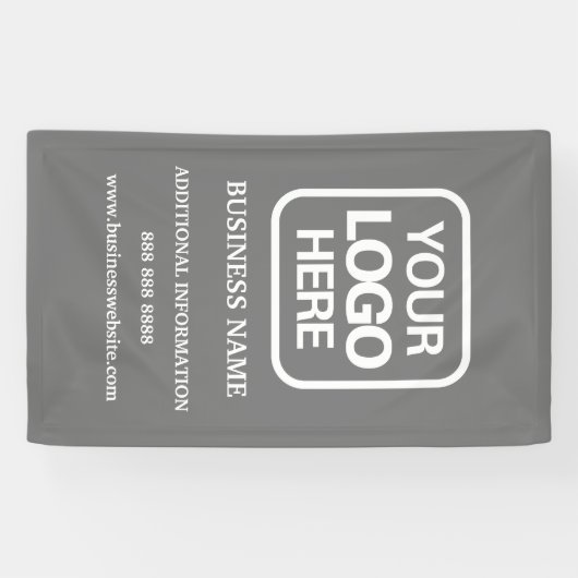 Modernes Berufliches Firmenlogo grau Banner (Horizontal)