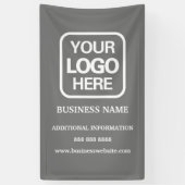 Modernes Berufliches Firmenlogo grau Banner (Vertikal)