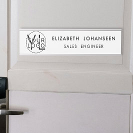 Modernes Berufliches Firmenlogo, Name und Titel Türschild