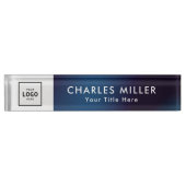 Modernes Berufliches Firmenlogo Namensplakette (Vorderseite)