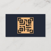 Modernes berufliches Foto aus Marineblau und Gold Visitenkarte (Rückseite)