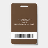 Modernes Berufliches Foto in den Bereichen Weiß un Ausweis (Rückseite)