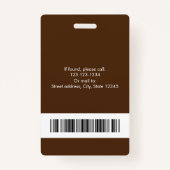 Modernes Berufliches Foto in den Bereichen Weiß un Ausweis (Rückseite)