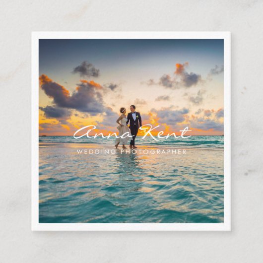 Modernes berufliches Foto Quadratische Visitenkarte (Vorderseite)