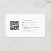 Modernes berufliches Foto  Visitenkarte (Rückseite)