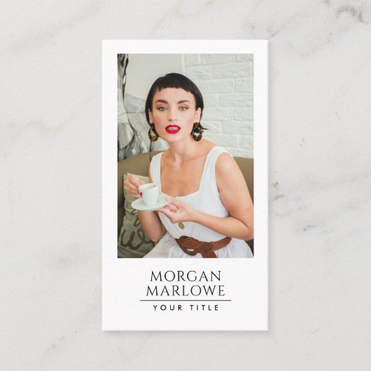 Modernes Berufliches Foto Visitenkarte (Vorderseite)