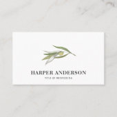 Modernes Berufliches Geschäft mit minimalem grüne Visitenkarte (Vorderseite)