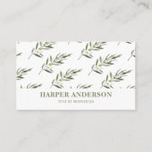 Modernes Berufliches Geschäft mit minimalem grüne Visitenkarte (Vorderseite)