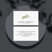 Modernes Berufliches  Geschäft mit minimalem grüne Visitenkarte